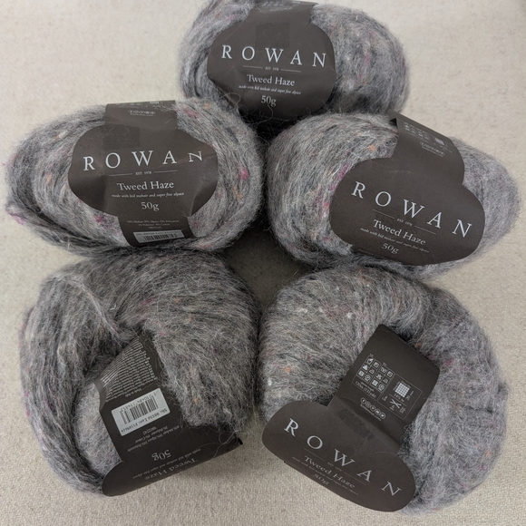 9 x Rowan Tweed Haze Yarn Skiens in Grey and Navy, Mohair Alpaca - Picture 7 of 10